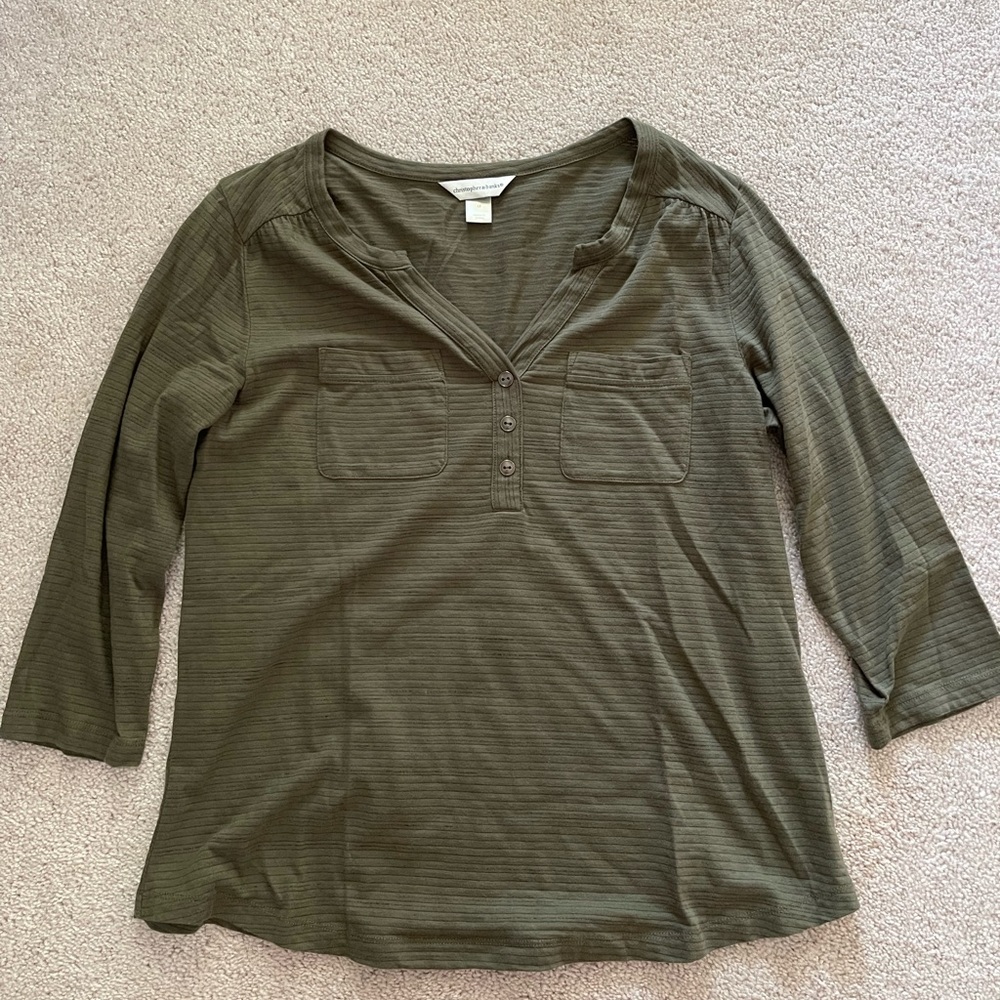 Christopher & Banks 3/4 sleeve top size M